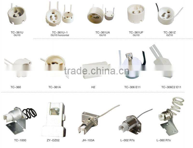 led porcelain halogen R7s lampholder with CE&RoHS certificate