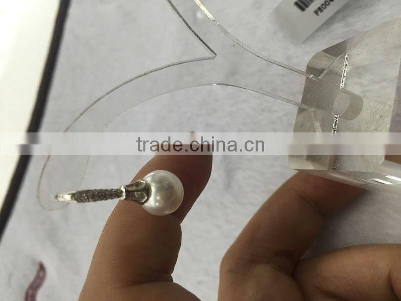 wholesale 8-8.5 mm white akoya pearl jewelry earrings