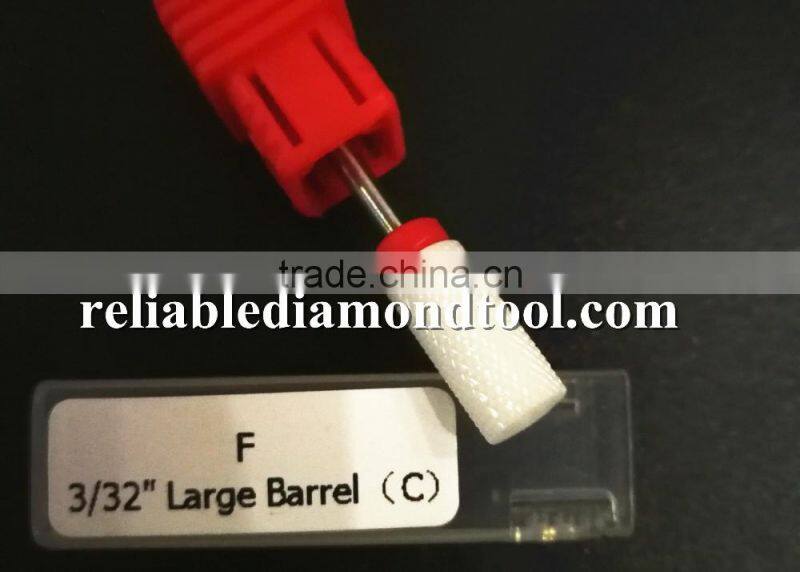 Type Fine shank diameter 2.35mm Ceramic Burr For Nail 1 Piece Huaxing large barrel