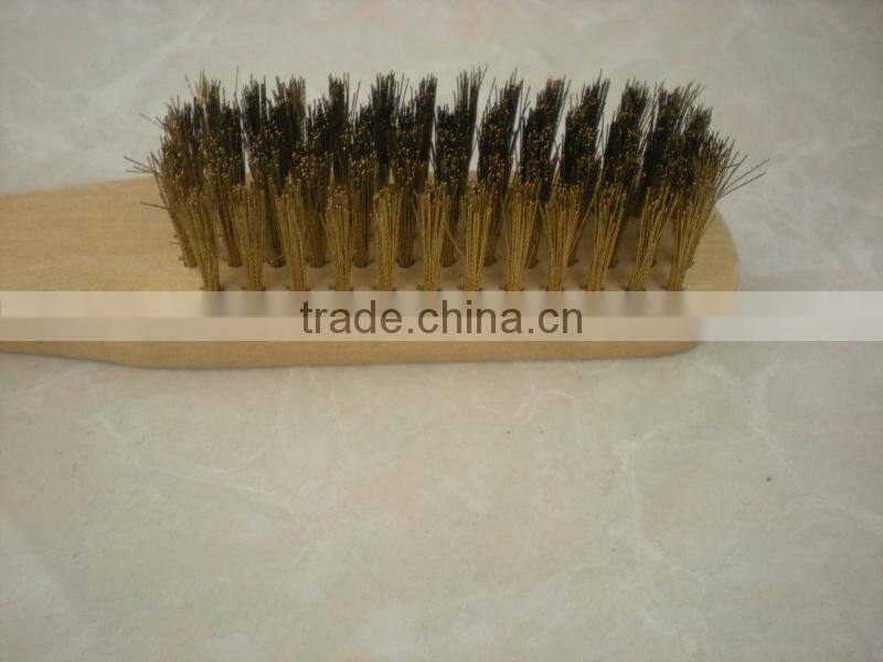 Wooden Wire Suede Shoe Brush