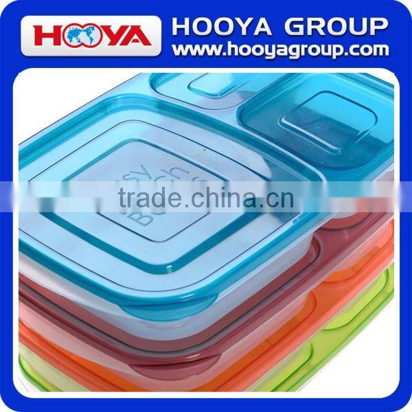 3-compartment Bento Lunch Box Containers Multifunctional BPA Free Plastic lunch box