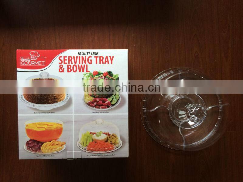 4 in 1 muilti-use food grade serving tray&bowl