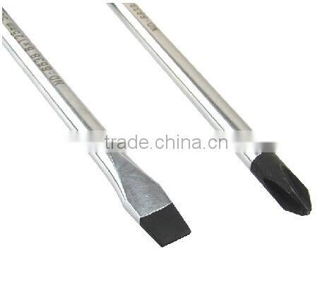 Flat and plus head plastic handle screwdriver, cheap price hammer screwdriver