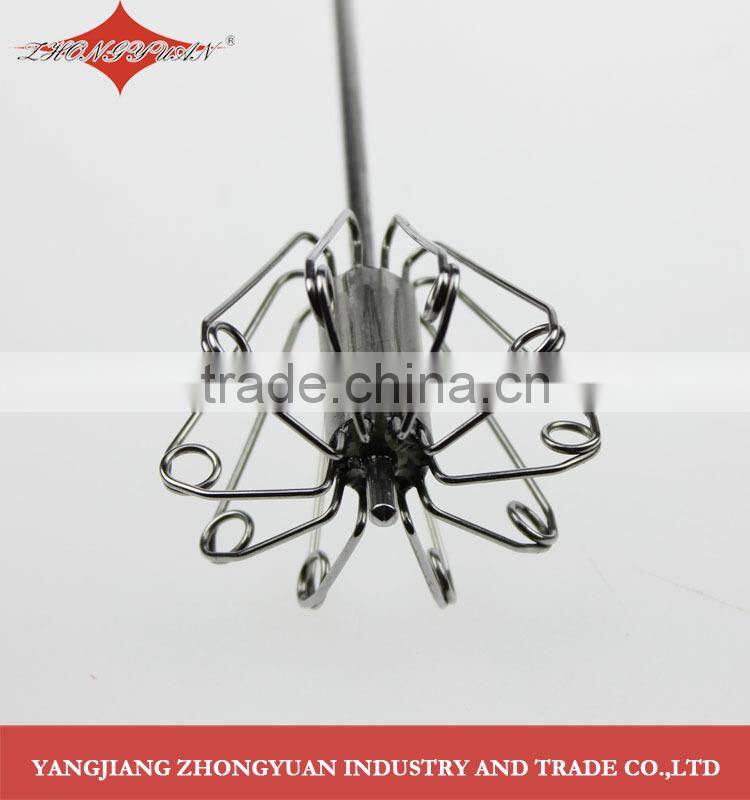 Stainless steel rotary self-mixer miracle whisk 10-inch hand push