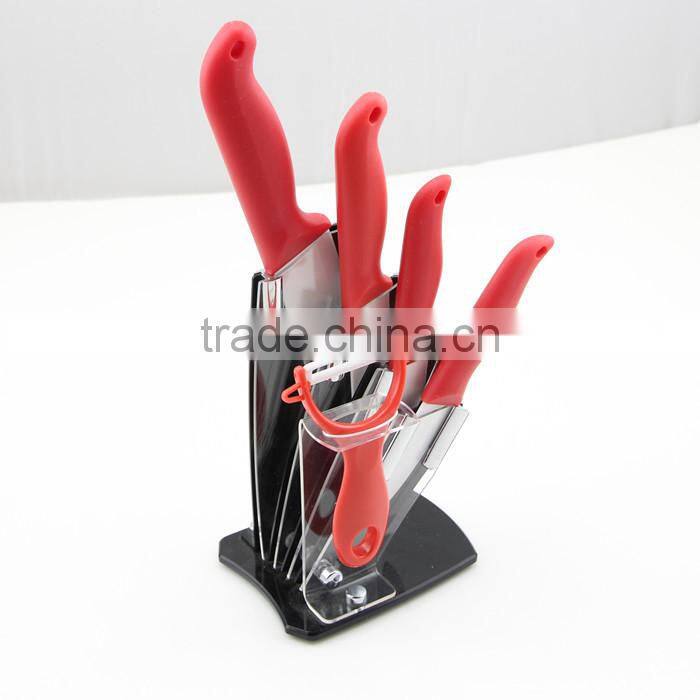 Red Handle Knives Set Ceramic Knives