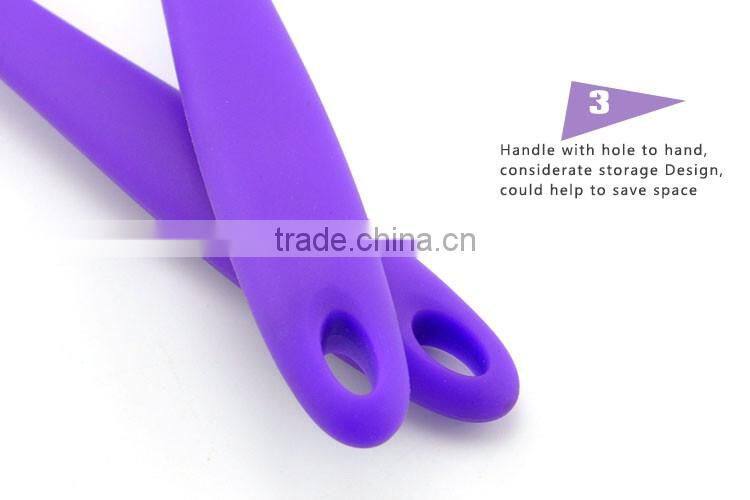 Integrated Seamless Design Purple Color Silicone Rice Spoon