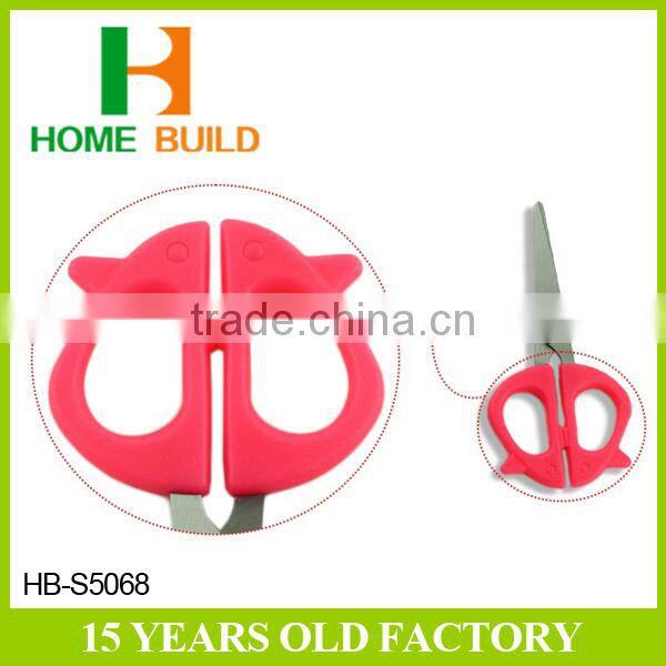 Factory price HB-S5068 5" plastic handles butterfly school scissors tool set