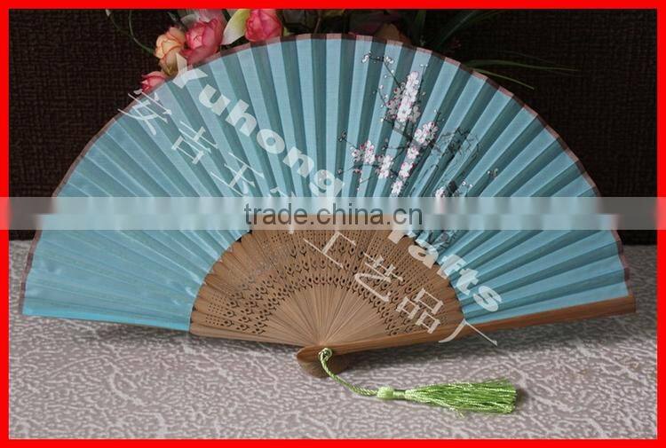 Fold up bamboo advertising fan