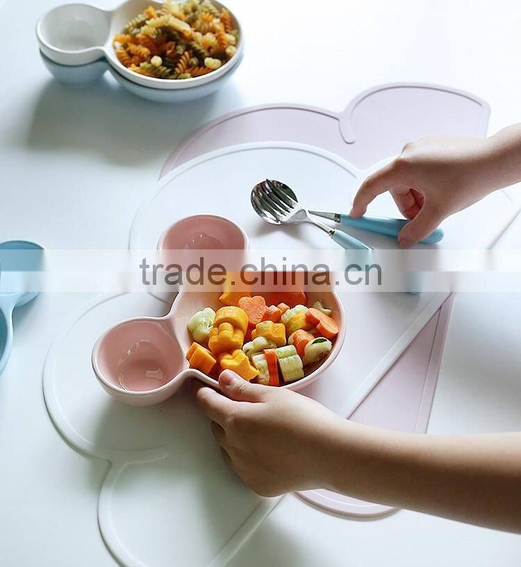 Non-slip Diner Portable Placemat Silicone Baby Eating Mat