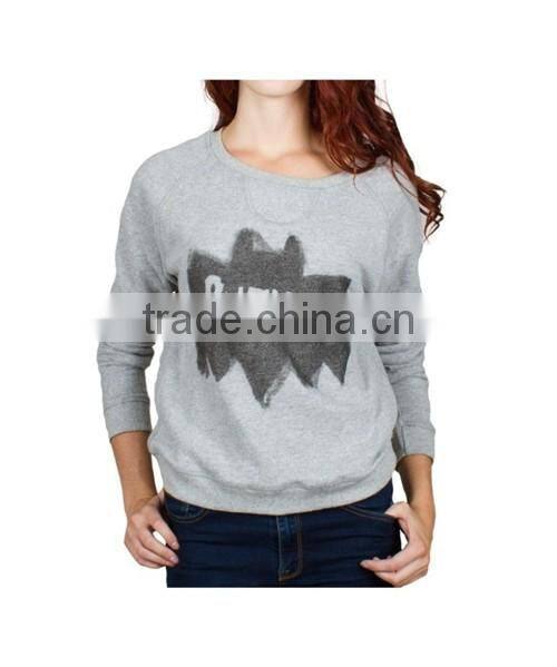 2016 lastest design women print pullover sweatshirt wholesale