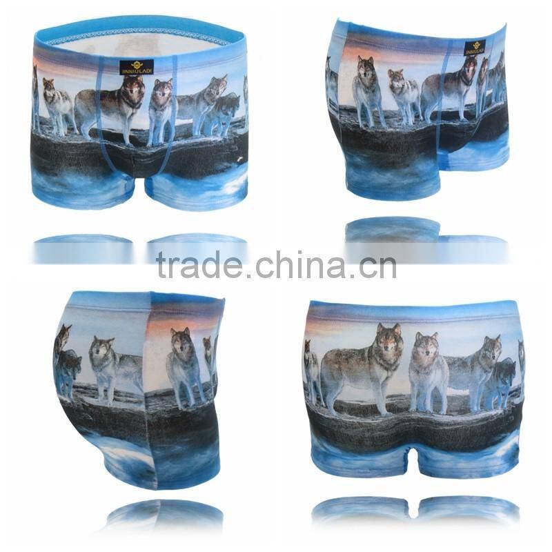 2016 New Fashion Men Brand of Superior Quality Underwear Cotton Print Classic Male Boxer