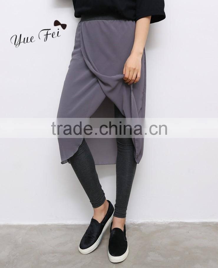 2016 latest design chiffon cover up ladies skirt leggings
