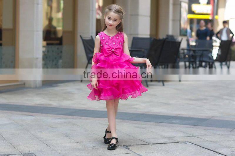 hot sale Net fabric ball grown dress for baby girl summer dress for girl ruffle skirt sleeveless