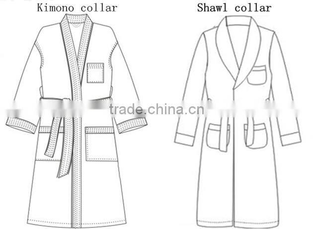Factory Wholesale Custom Logo Cotton Terry Hotel Bathrobe