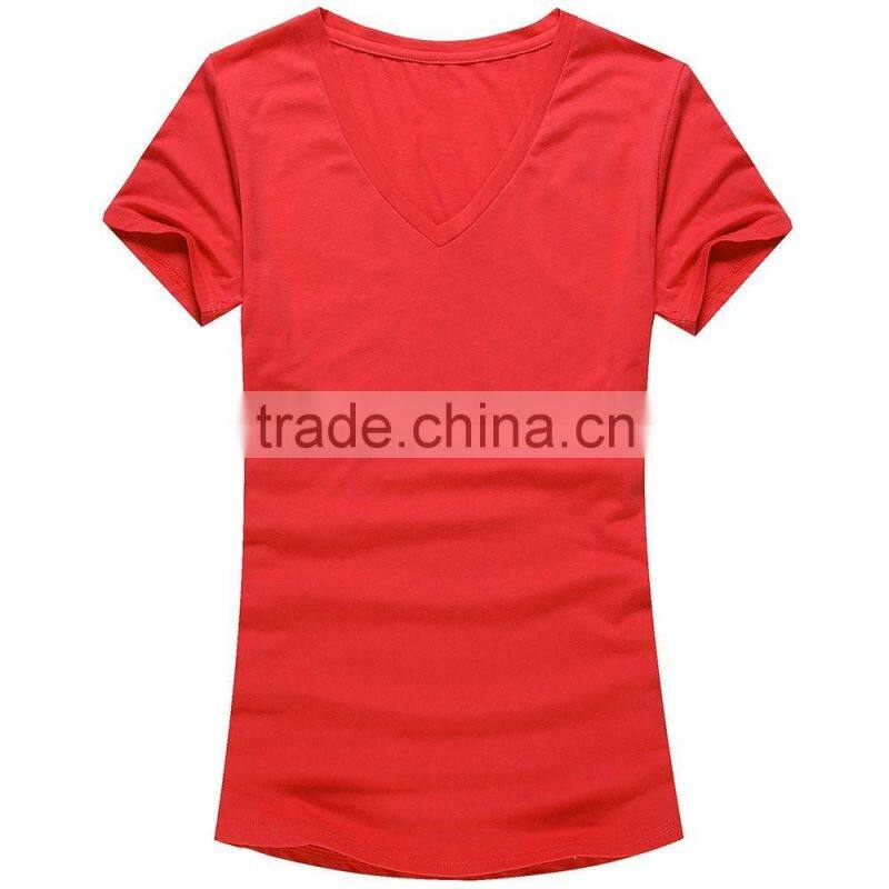 Plain no brand v-neck t-shirt for women