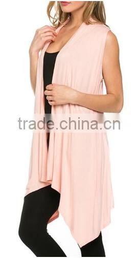 Cheap China Wholesale Clothing Women's Draped Open Front Jersey Knit Vest