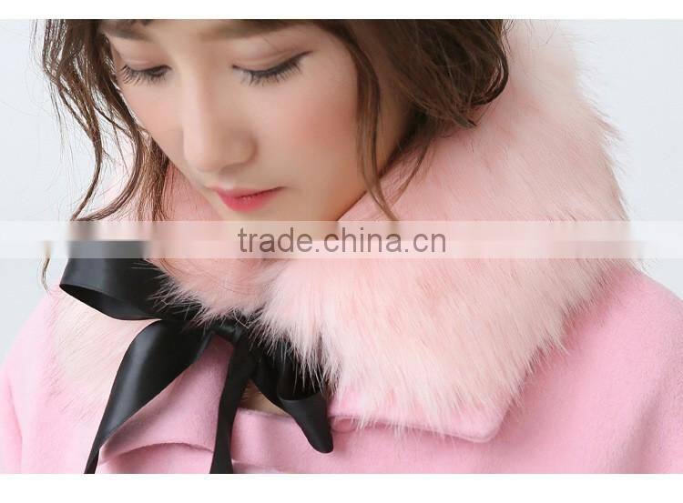 2015 hot sales korea style woman sweety short faux fox collar/scraf for winter coat garment decorations