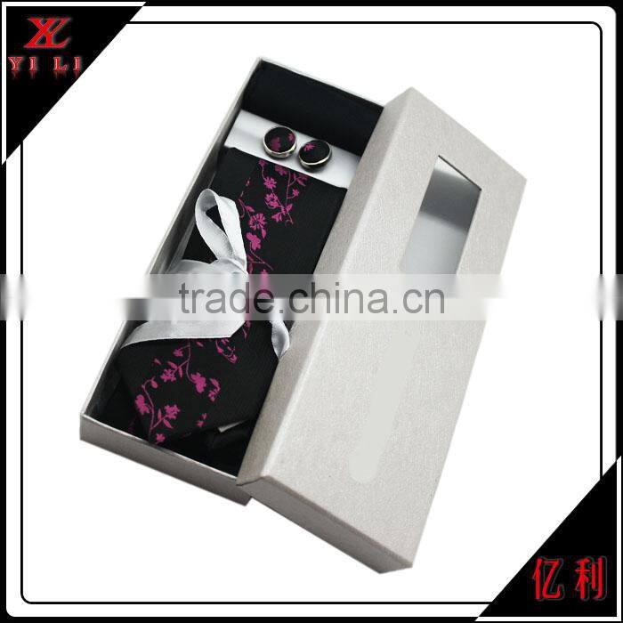 fashion man custom logo polyester tie gift set