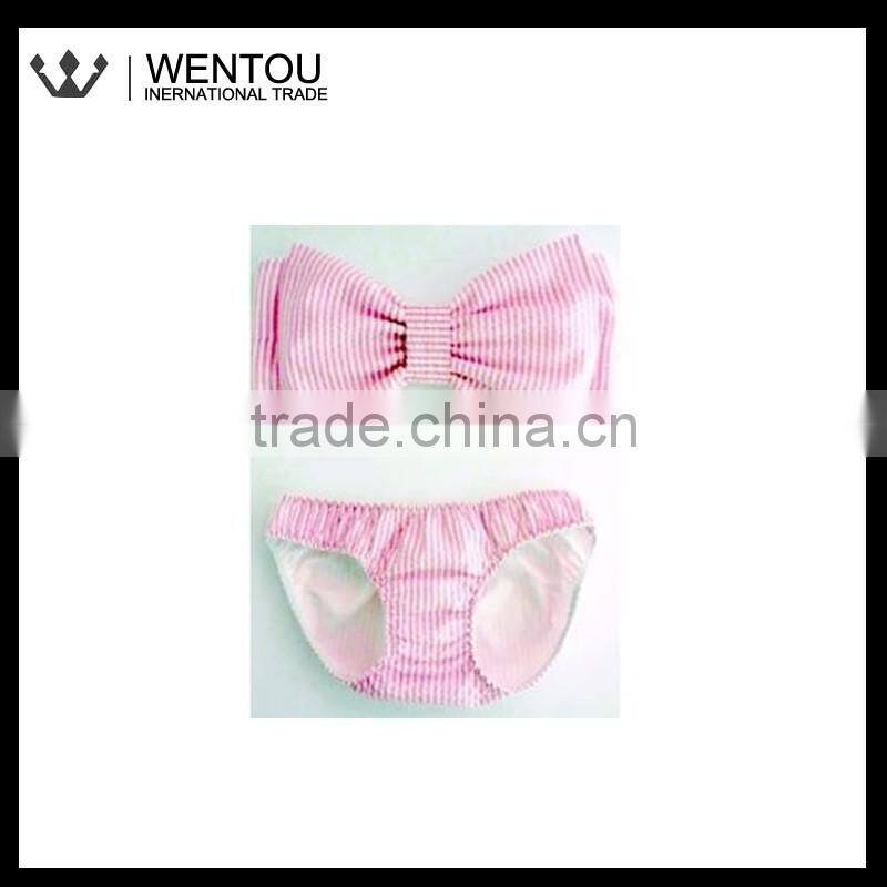 Personalized Seersucker Bow Bikini