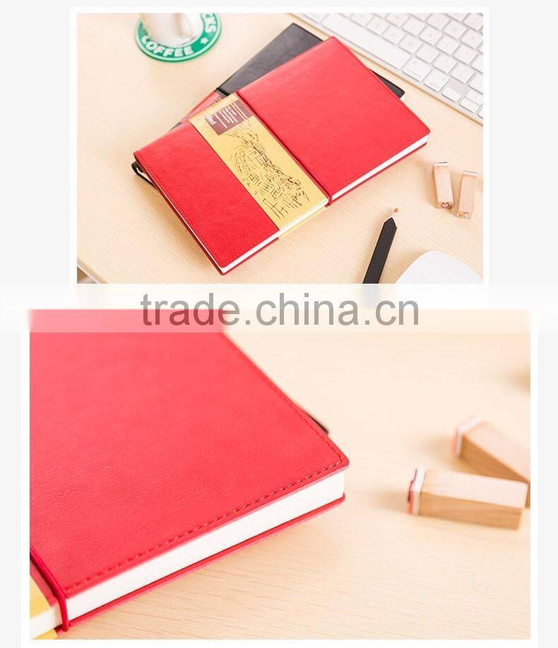 A5 soft PU cover planner customizable journals palnner with sticthing & band section sawing binding notebook