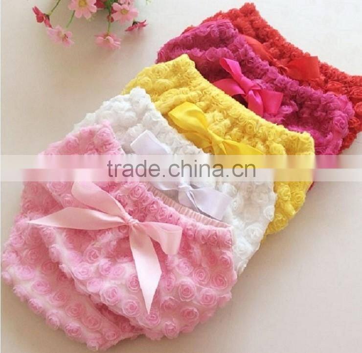 hot pink cotton hot pink chiffon ruffle baby diaper cover/infant rosette diaper cover