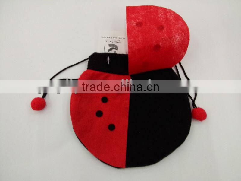 EN71 2014 brushed material party decoration party ladybug gift candy bags
