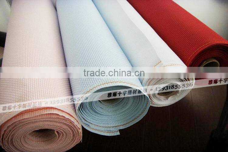 aida cloth cotton plaid fabric hand Handmade cross stitch