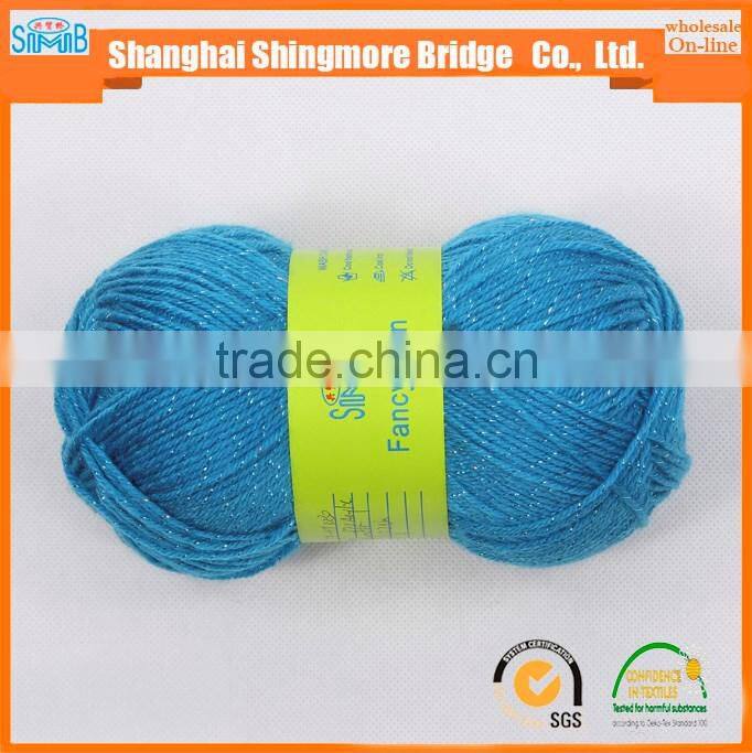 hand knitting yarn supplier hot sales cheapest price blended acrylic polyester lurex yarn in high quality