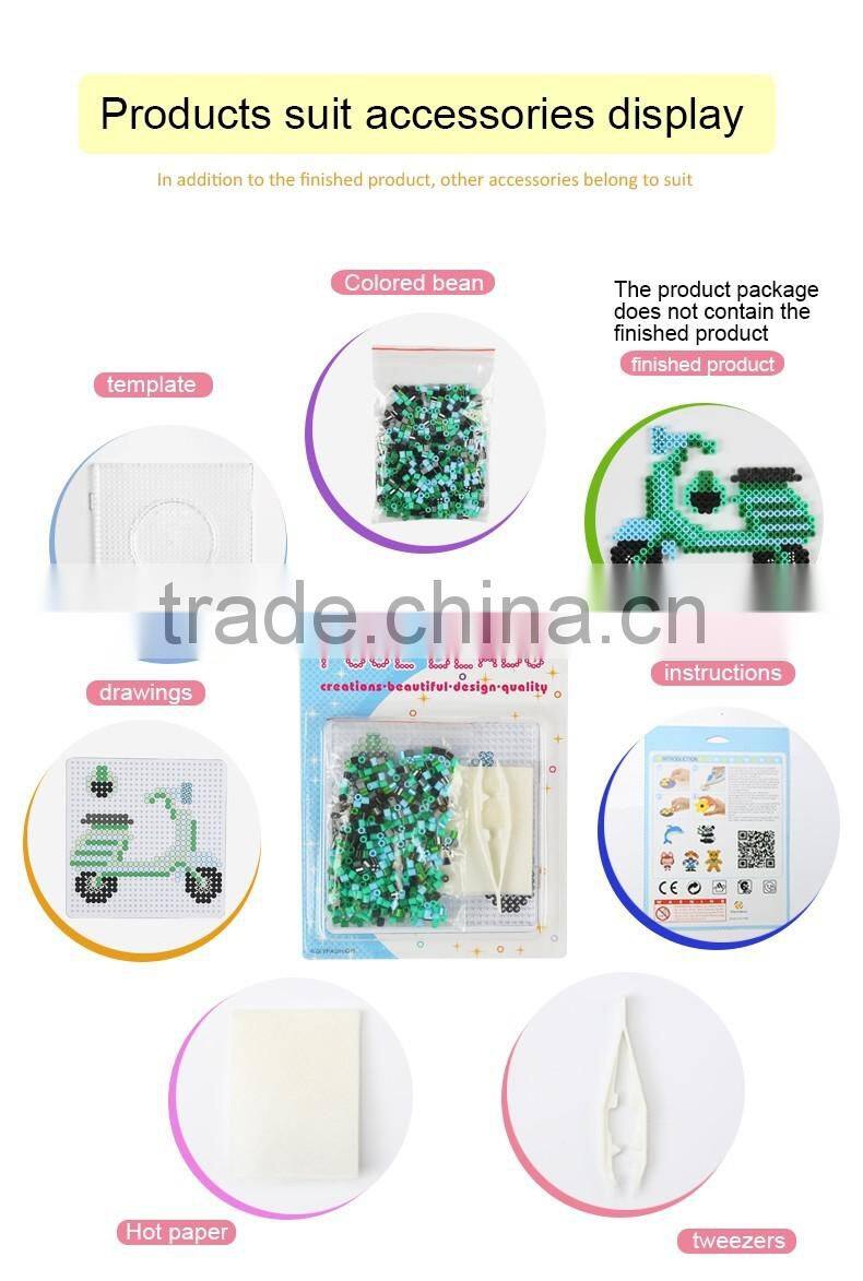 2017 Hot selling scooter DIY education plastic hama fuse beads toys