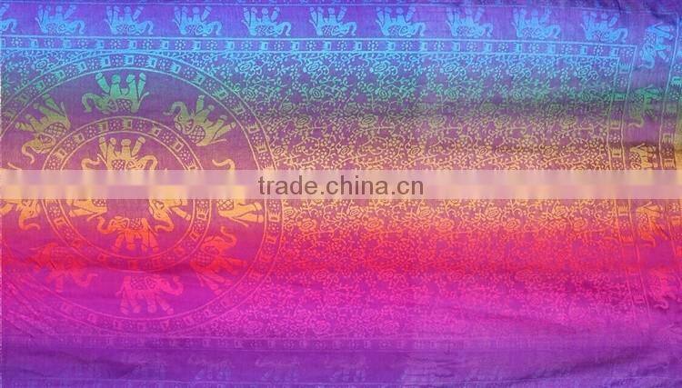 High quality rainbow hajib paisley jacquard pashmina scarf shawl