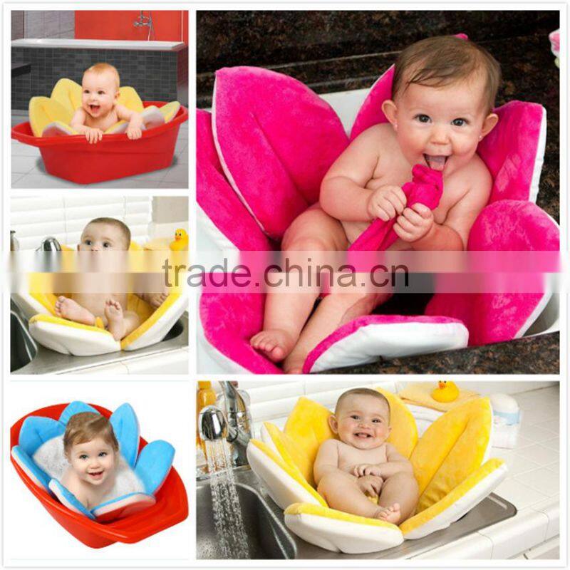 Soft lotus shape baby bath pillow infant baby bath mat M7041708