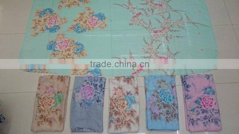 Cute Floral Print Scarf for Women Spring Shwal viscose Wrap -Various Colors