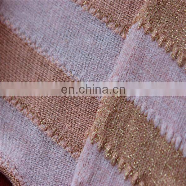 2015 Shaoxing Supplier Hot Selling Gold Shiny Sweater Knit Fabric