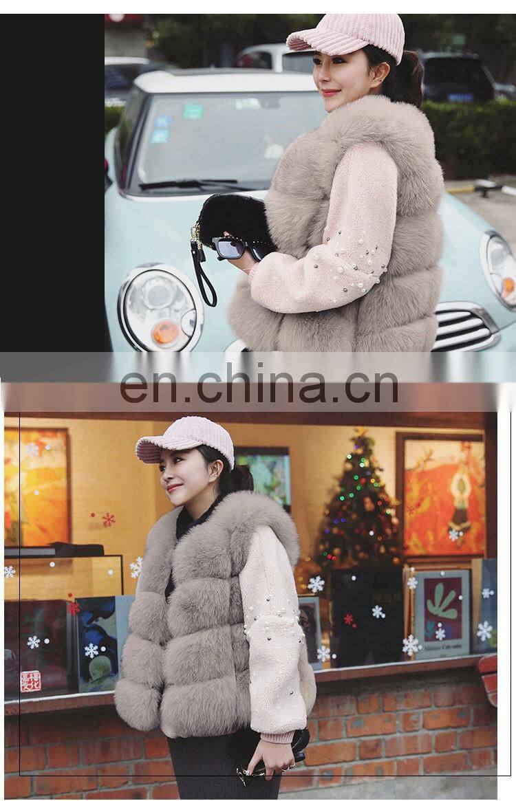 Factory Wholesale New Fashion Sleeveless Lady Winter Fur Vest Real Fox