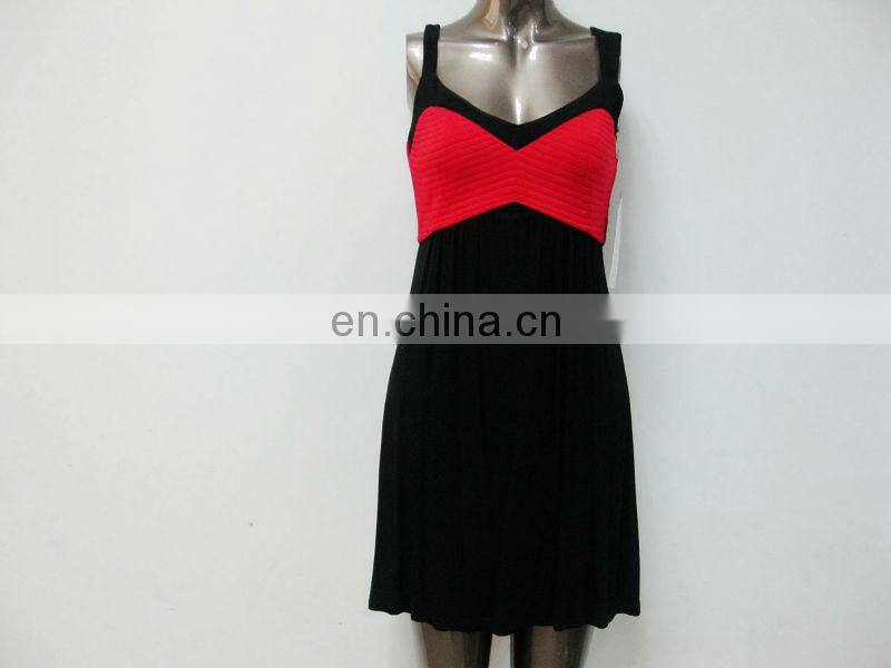 High quality strap design empire waist ladies knitted uk dress