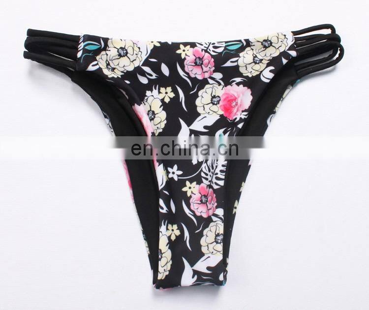 Factory price black strappy bangdage bikini 2017