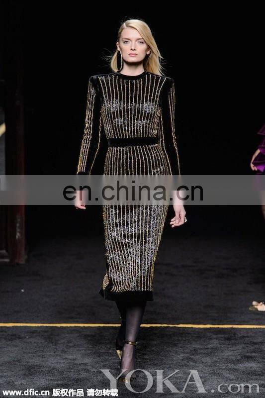 fashion show same style for traditional girl dress shiny skirt