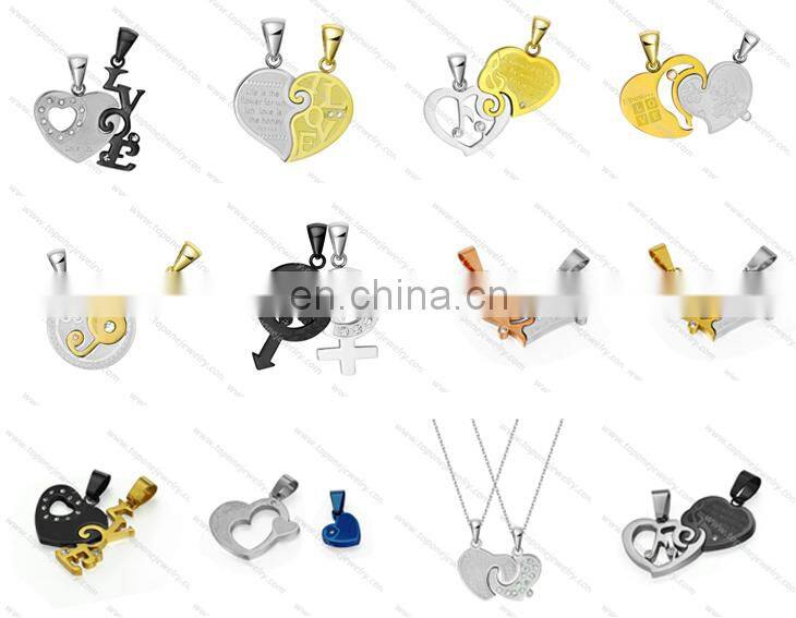 2017 stainless steel Christmas jewellery pendant for couple love