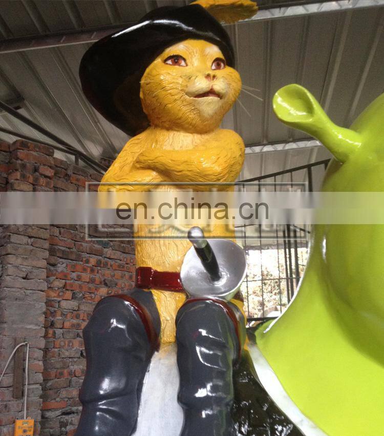 Amusement Park 2M Height Fiberglass Movie Character Life Size Shrek