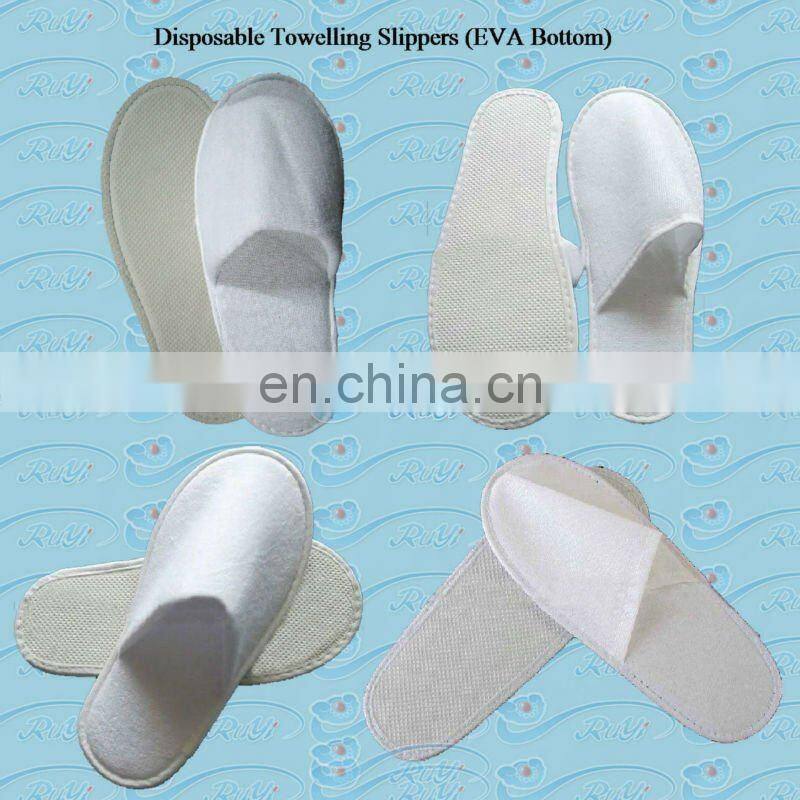 towelling flip flop slippers / terry cloth thong slipper