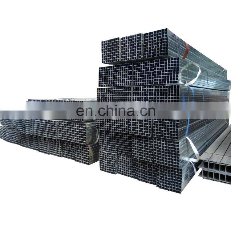 custom-made galvanized square pipe, gi steel square and rectangular tube en10219, erw structural square steel tube