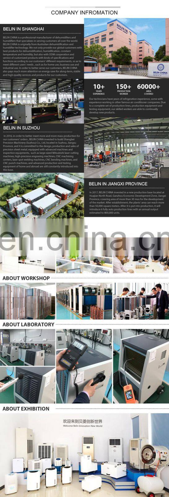 BLZ20 industrial dehumidifier which reduces humidity