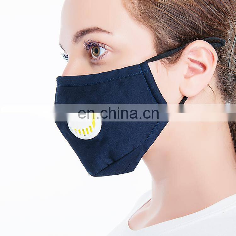 Washable Cotton Dust Mask with Breathing Valve and Replaceable Filter