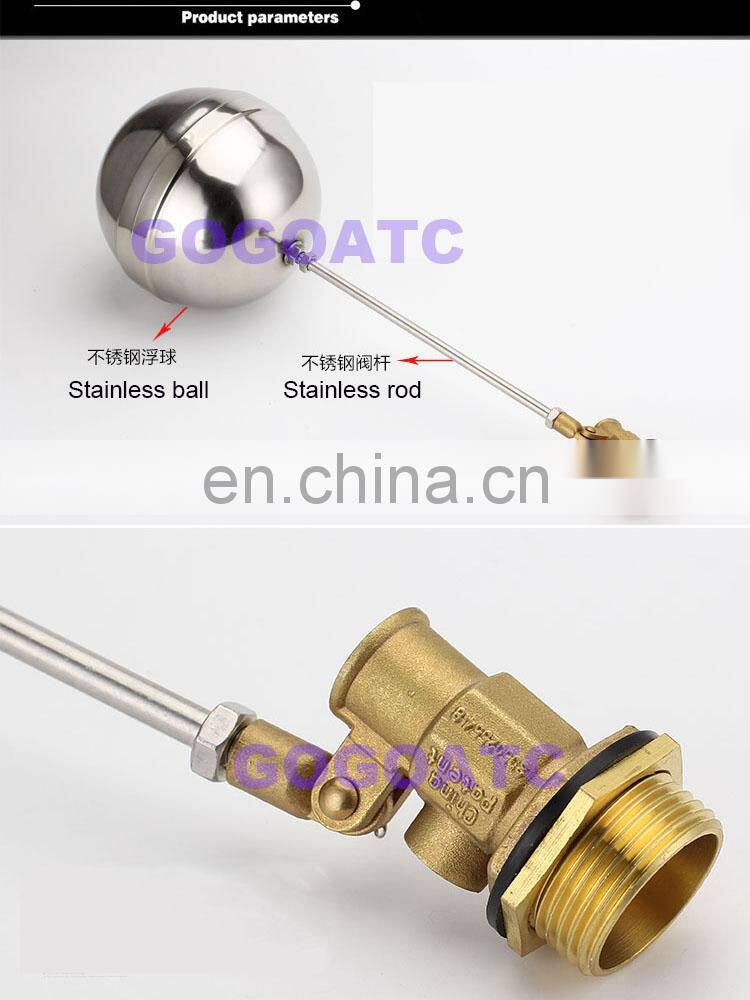 High quality Cold Hot Water Tank Liquid Level Metal Large Float Ball Valve 3 inch DN80 Body brass toilet water ball cock