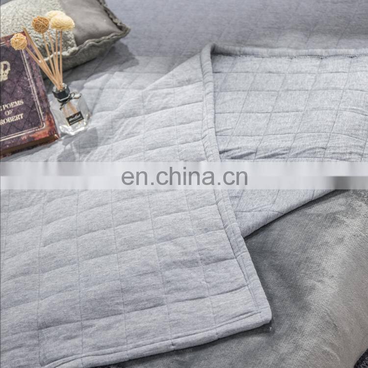 King size Gray color Vintage Washed Solid Cotton Quilt and Shams Set /Comfortable bedding bed sets