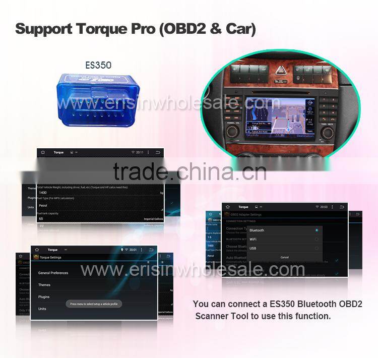 Erisin ES2508B 7" Mercedes 2 Din Car Radio with Android 4.4.4 Canbus