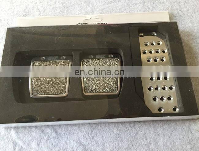 New Aluminium Non Slip Sport Pedals Brake Pad Covers Manual Car 3 PCS