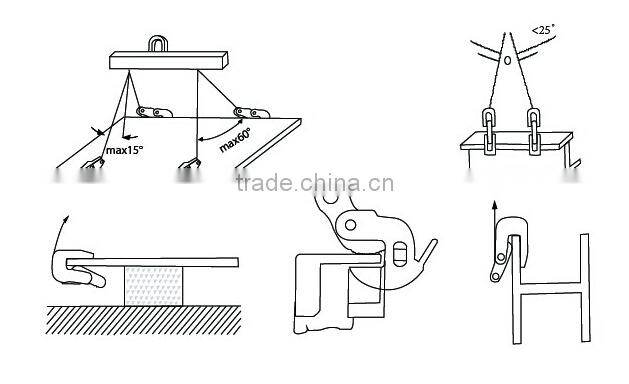 alibaba 1 ton to 10 ton vertical pipe lifting clamp horizontal lH steel beam clamp