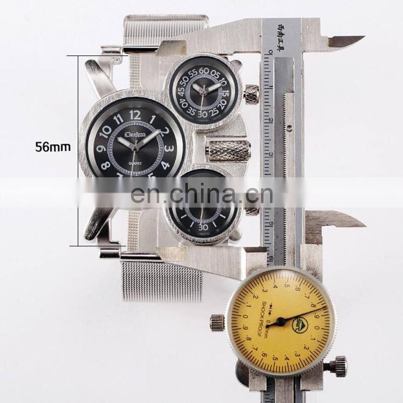 Oulm 1167 Creative Mens Watches Top Brand Luxury Military Quartz Watch Unique 3 Small Dials Leather Strap Male Wristwatch
