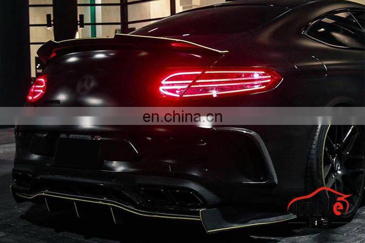 Runde PSM Style Body Parts Carbon Fiber Material Rear Lip Diffuser For Mercedes-Benz W205 C63S coupe rear lip diffuser